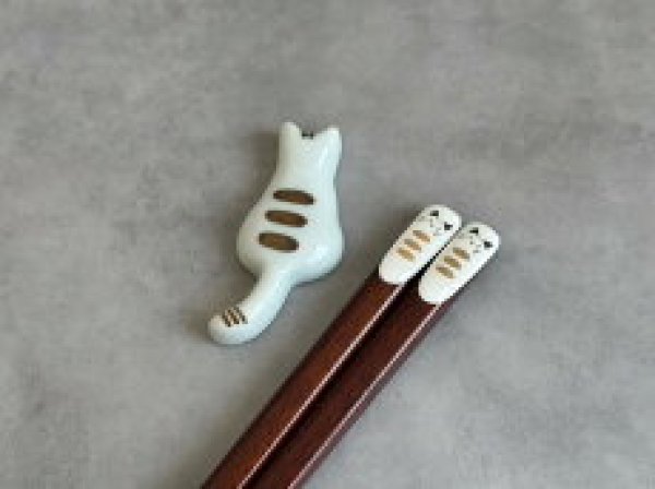 画像6: 夫婦箸 箸置きセット みゃお ねこづくし (6)