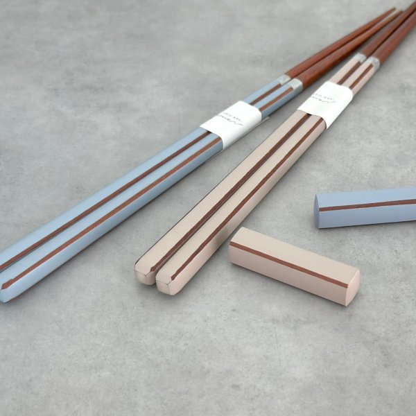 画像4: 【専用箱・ペア】箸 キャレ 食洗機対応 ギフトボックス ブルー ピンク (4)