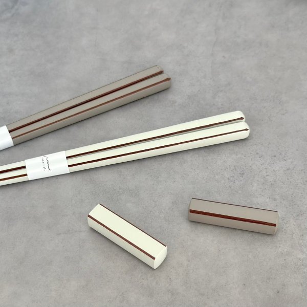 画像4: 【専用箱・ペア】箸 キャレ 食洗機対応 ギフトボックス ホワイト ブラウン (4)