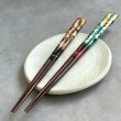 画像6: 【桐箱・単品】 木製 ギフト箸 雷花 レッド 21cm (6)