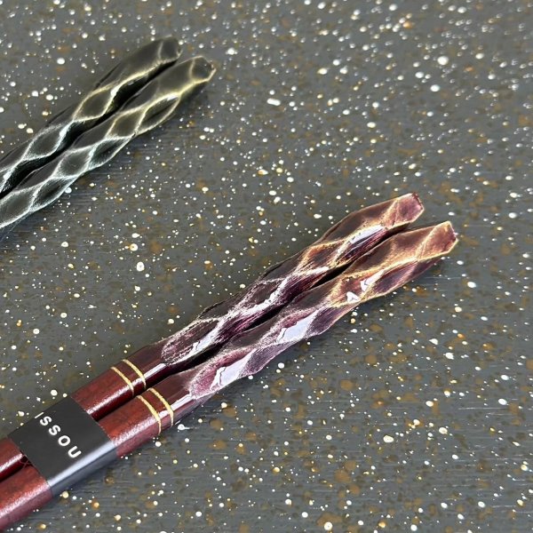 画像5: 【桐箱・単品】 木製 ギフト箸 輝煌紫檀 23cm 紫 (5)