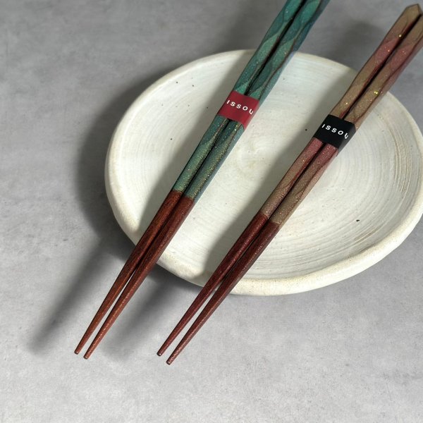 画像6: 【桐箱・単品】 木製 ギフト箸 日照 ピンク 21cm (6)