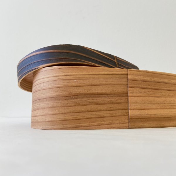 画像5: 国産 曲げわっぱ 焼杉 小判型 まげわっぱ 弁当箱 (5)