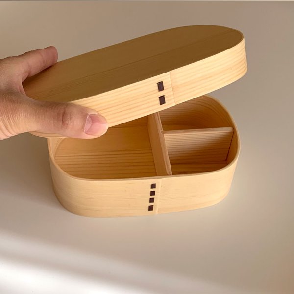 画像5: 【選べる2色】 曲げわっぱ まげわっぱ 四角 700ml FH09 (5)