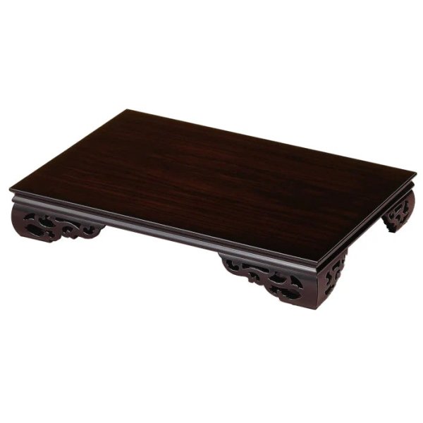 画像3: 木製 花台 敷板 【古都】 黒檀調 人形台 (3)