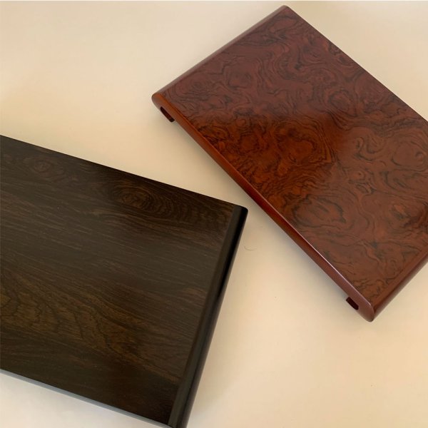 画像6: 【全5サイズ】 木製 花台 【クリ台 黒檀調】 敷板 飾り台 人形台 (6)