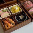 画像9: 三段 重箱 木製 ナチュラル 漆 大 仕切り お正月 おせち (9)