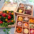 画像4: 三段 重箱 木製 ナチュラル 白木 小 仕切り お正月 おせち おせち料理 (4)