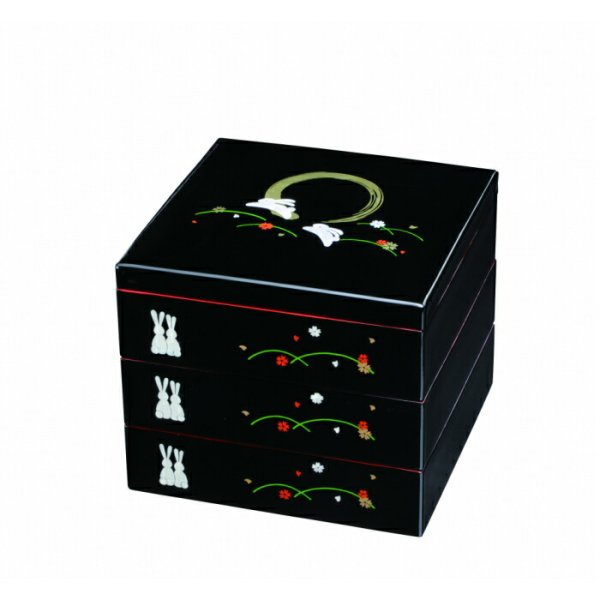 画像6: 【全2サイズ】重箱 黒内朱 満月うさぎ (6)