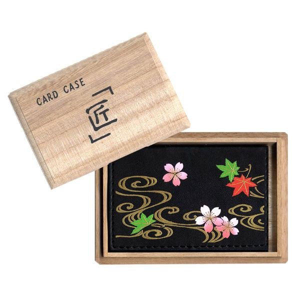 画像1: 蒔絵オムレット型カードケース(名刺入れ)　春秋  (1)