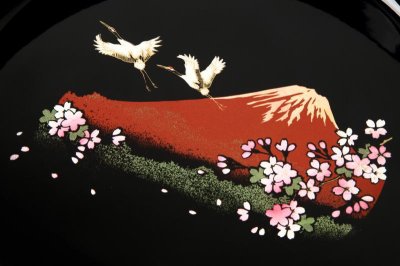 画像1: 菓子鉢 富士と桜